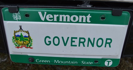 VT Governor license plate