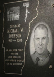 Sergeant Johnson plaque at VSP HQ