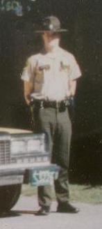 Trooper Johnson, early in his career in Lamoille County