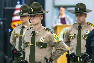 Troopers at a graduation ceremony