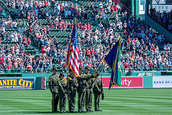 VSP Honor Guard at 2019 Red Sox game