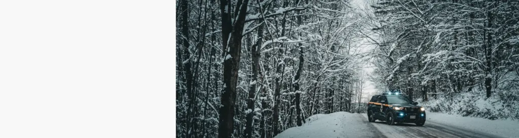 Cruiser on snowy Road 2024